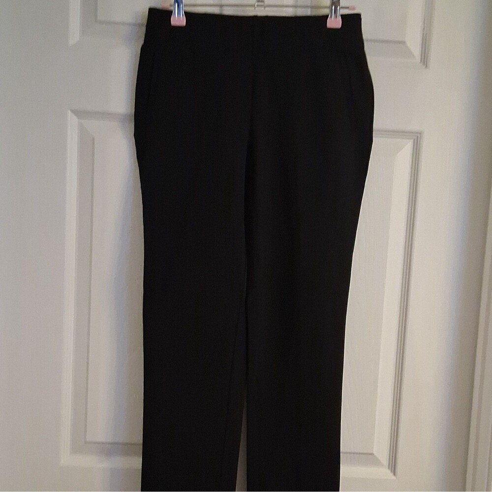 J Jill Ponte Slim Leg Dress Pants Solid Black PXS Petite With Pockets